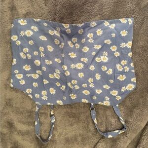 Floral Blue Crop Top and Skirt Set